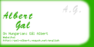 albert gal business card