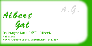 albert gal business card